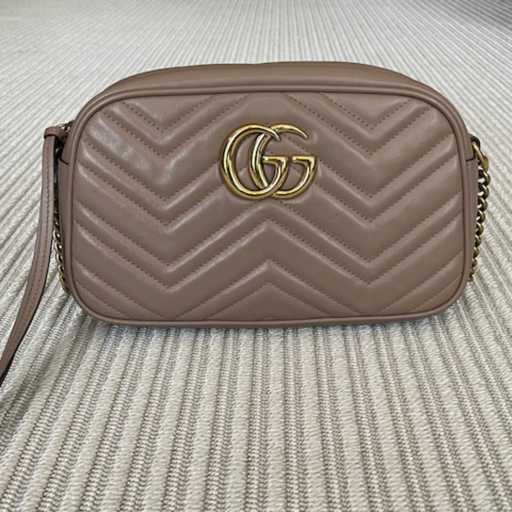 GUCCI GG Marmont Small Matelasse Shoulder Bag - Porcelain Rose